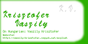 krisztofer vaszily business card